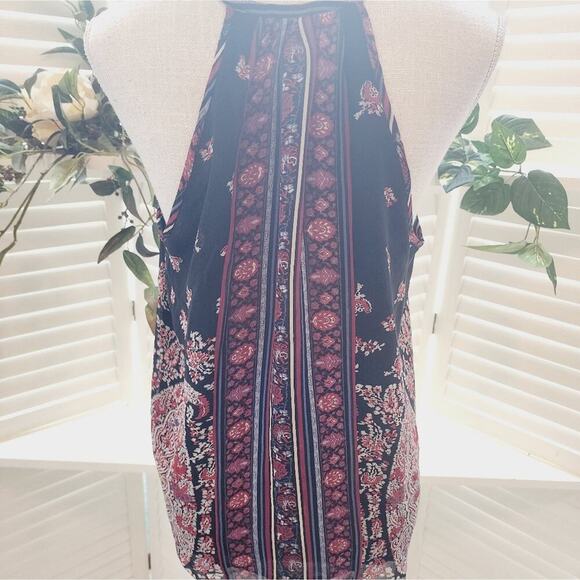 JOIE V NECK FLORAL W TASSELS BLACK/RED SIZE XS - Picture 4 of 6